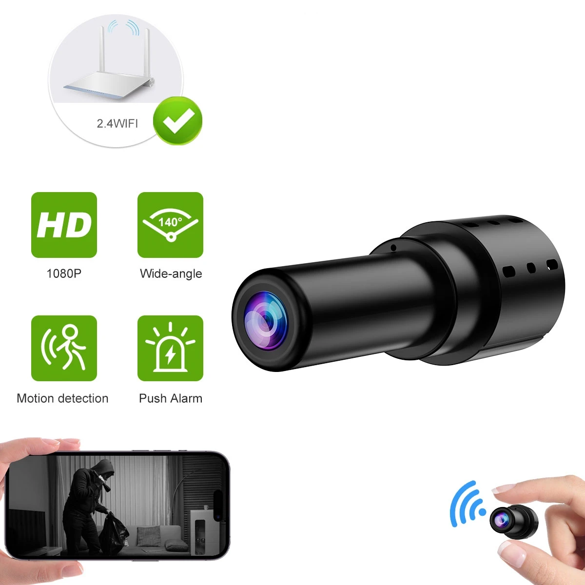 Mini HD 1080P Camera Mobile Phone Remote Control Video Small DV Camera Automatic  Focus Camcorder Micro Camera