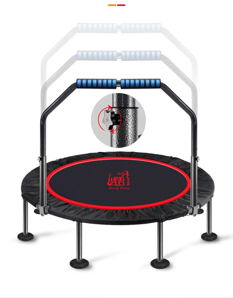 High quality custom For40 48 inch trampoline adult children foldable trampoline home gym fitness equipment