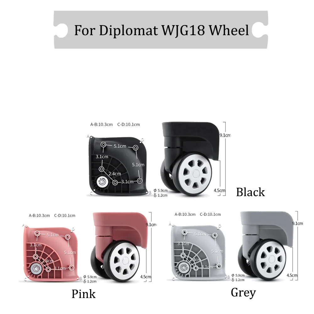 

For Diplomat WJG18 Universal Wheel Replacement Suitcase Rotating Durable Silent Smooth Shock Absorbing Accessories Wheels