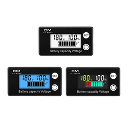 DM 6133A LCD Battery Capacity Indicator Temperature Alarm DC 8V-100V Lead Acid Lithium LiFePO4 Voltmeter Voltage Gauge 12V 24V