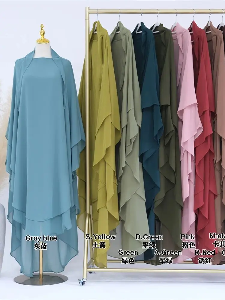 Ramadan Khimar Abaya Saudi Arabia Turkey Islam Muslim Hijab Dress Prayer Clothes Abayas For Women Kebaya Robe Femme Musulmane