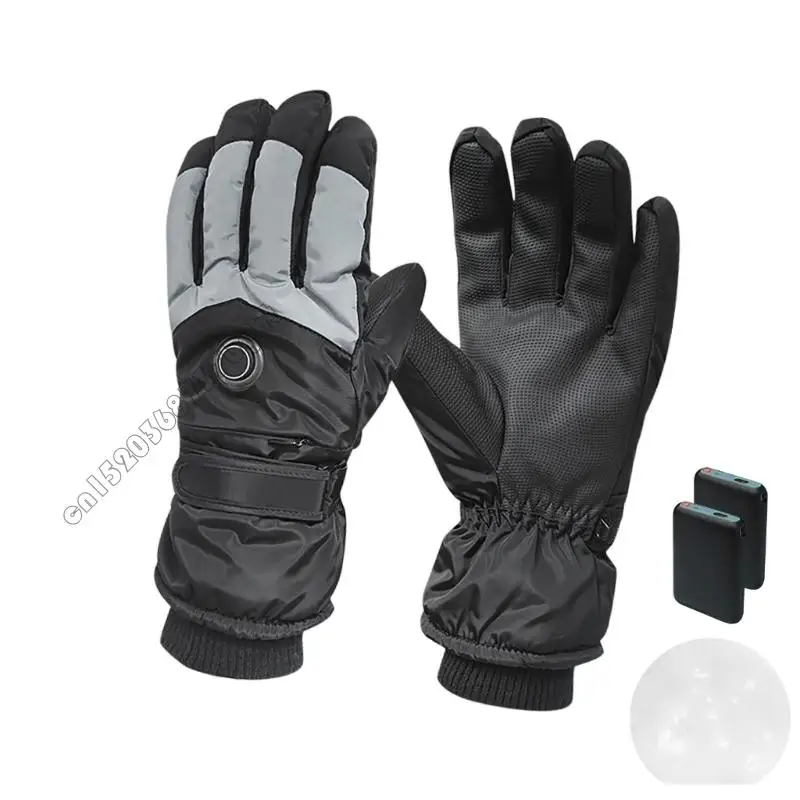 قفازات بطارية قابلة للشحن سريعة التدفئة لوحة اللمس متوافقة مع الطقس المتجمد من 10 إلى 30 درجة مئوية شتاء كتيم 4XFB #1