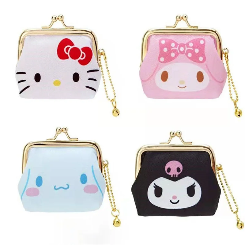 

Мультяшный кошелек Sanrio Mini Zero Kawaii Hello Kitty Kuromi Cinnamoroll Mymelody Аниме Ключ многофункциональная сумка для карт праздничный подарок