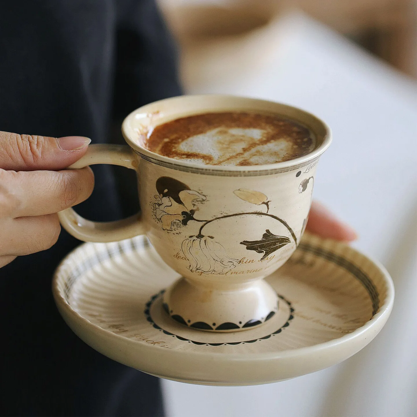 Vintage High Footed… - image