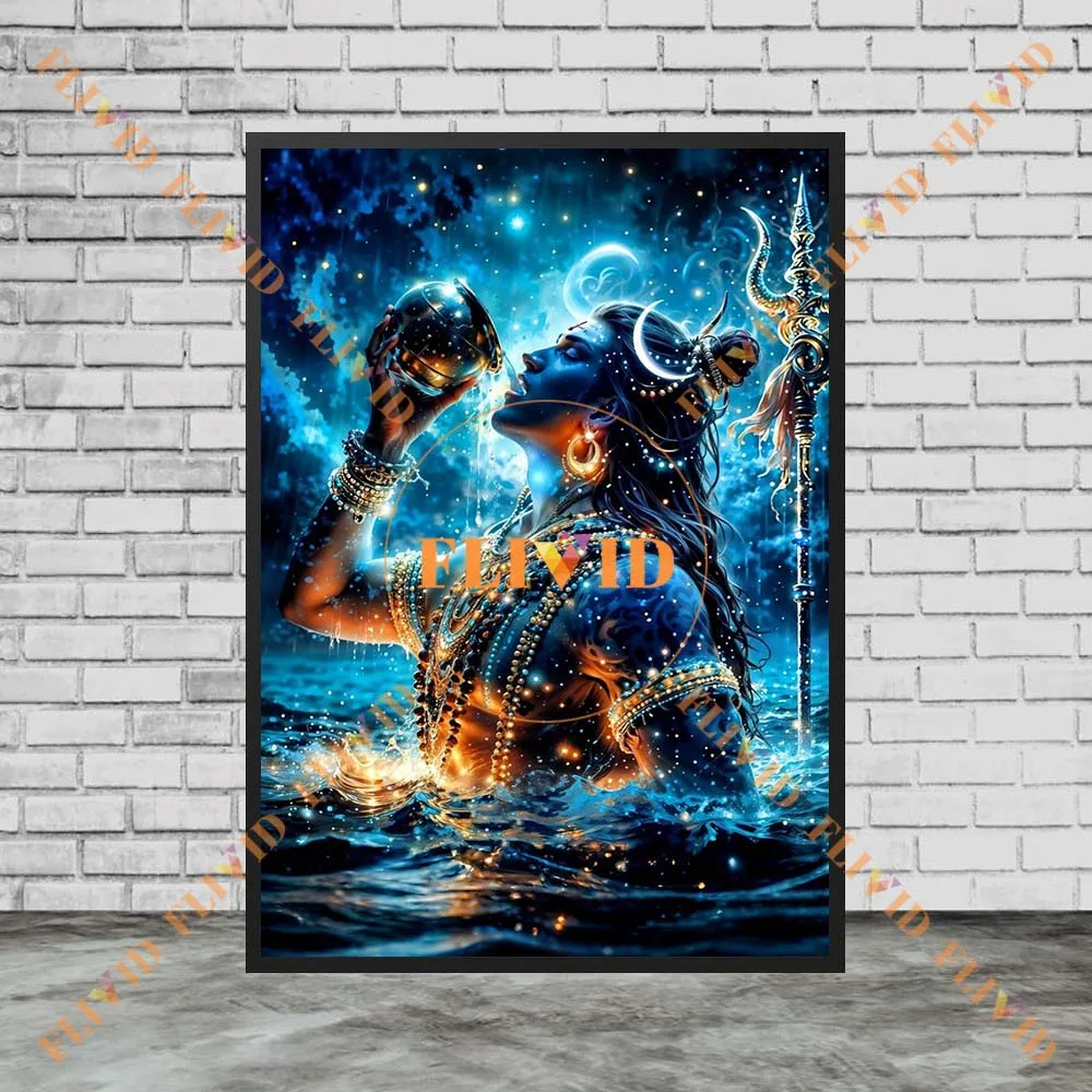 Lord Shiva Hinduism Poster Religion Wall Pictures For Church Room Decor Posters Wall Art Canvas Painting Unframed