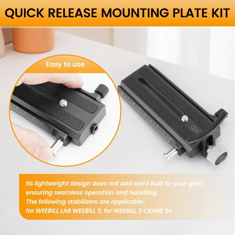 Quick-Release-1-4"-Mounting-Plate-For-WEEBILL-S--WEEBILL-LAB-Gimbal-Handheld-Stabilizer Y47A