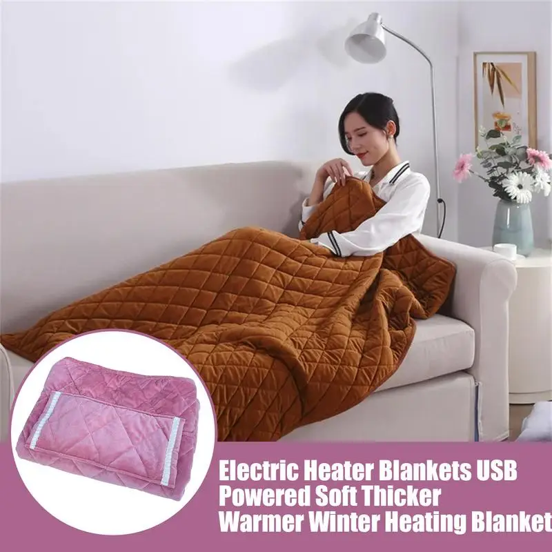 Battery Operated Heated Blanket USB Heated Blanket Washable Electric Blanket Heated Throw Blanket Rechargeable Electric Throw