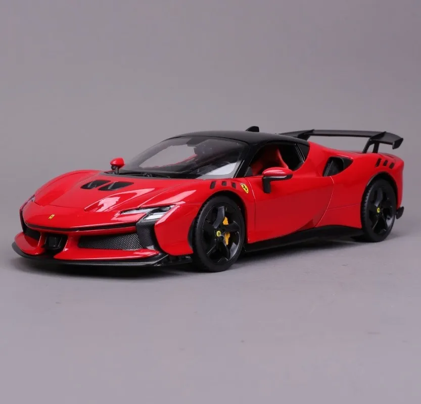 1:18 Bburago Ferrari Sf90 Spider Sf90 Stradale Sport Car Alloy Luxury Vehicle Diecast Model Edition Toy Collection Ornament Gift