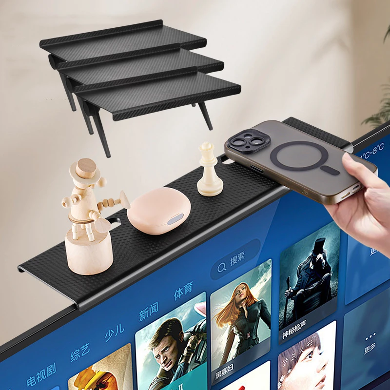 1/3PCS TV Bildschirm Top Lagerung Regal Einstellbare Monitor Lagerung Rack Computer Desktop Display-ständer TV Lagerung Rack hause Organizer
