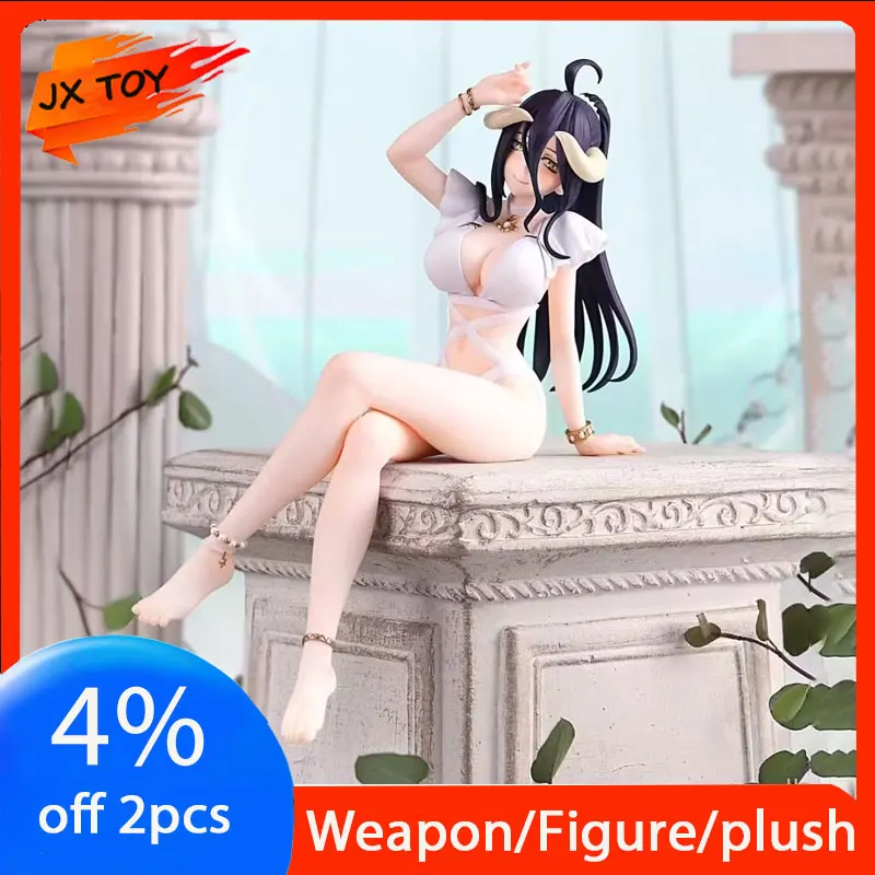 

JX TOY 14cm Overlord Anmie Figure Albedo Swimwear Show Legs Sexy Girl Statue PVC Model Pressed Instant Noodles Desk Ornaments