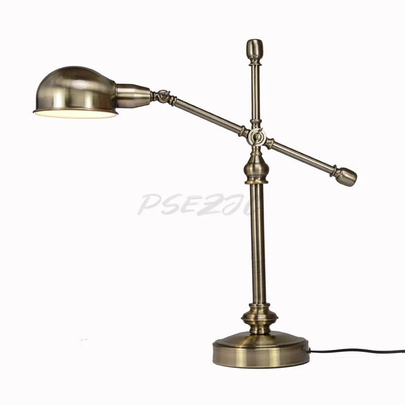 Retro Bedroom Bedside Study Desk Lamp Work Study Desk Lamp Eye Protection Creative Button Desk Lamp