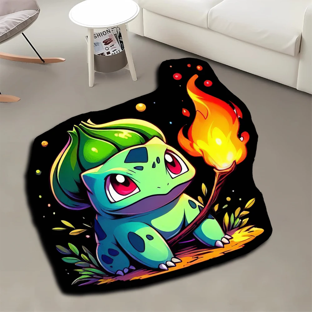Alfombra de área Anime Pokémon Pikachu Venusaur Blastoise Charizard Charmander Gengar alfombra personalizada hecha a mano para decoración del hogar