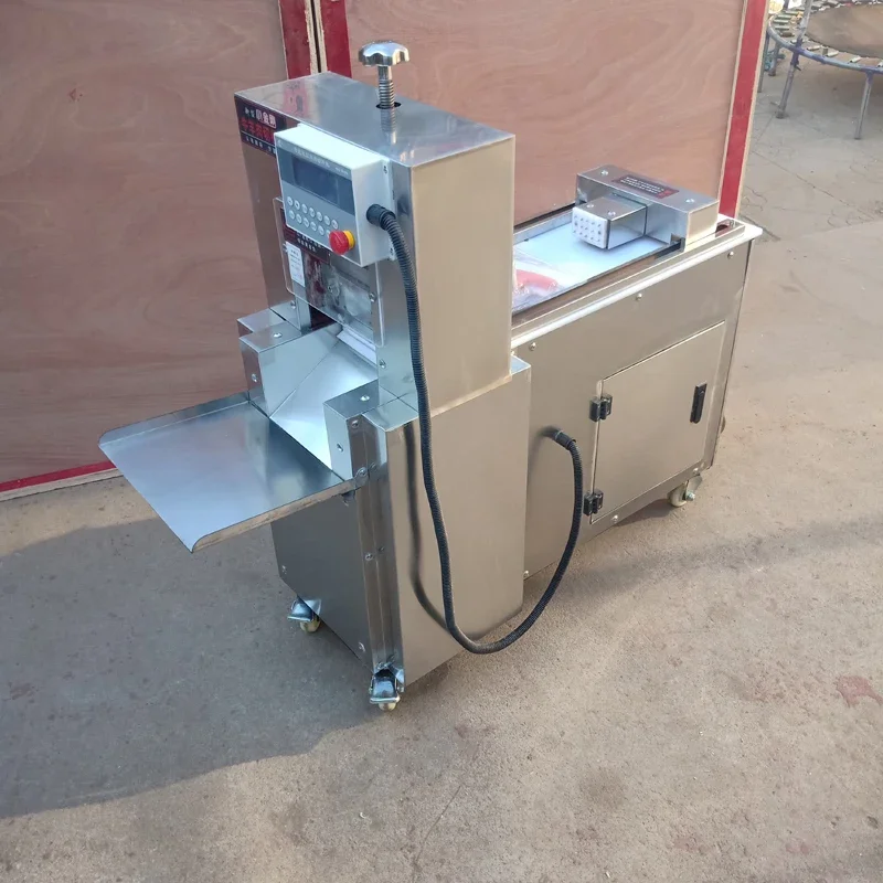 Full Automatic Frozen Chicken Fish Beef Mutton Pork Meat Roll Block Cutting Slicer