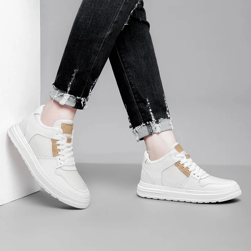 Zomer Onzichtbare Binnenhoogte Oplopend 8Cm Herenschoenen Trendy Ademende Sportschoenen Comfortabele Casual Slijtvaste Sneake