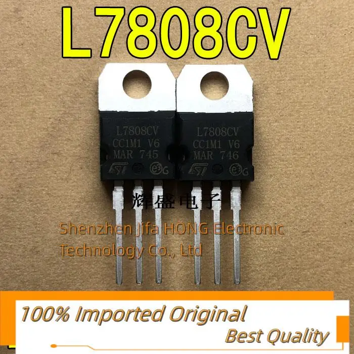 10PCS/Lot   L7808CV ST TO-220 8V 1.5A Imported Original Best QualityReally Stock Original