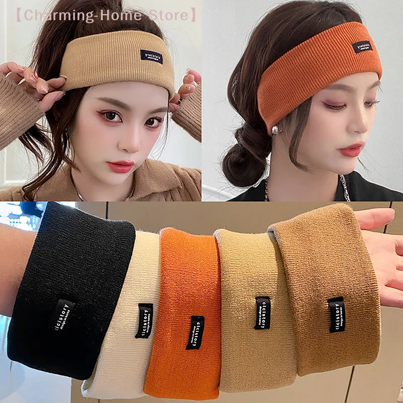 【M】Fashion Sports Headbands For Women Solid Elastic Hair Bands Running Fitness Yoga Hair Bands Stretch Makeup Hair Accessories