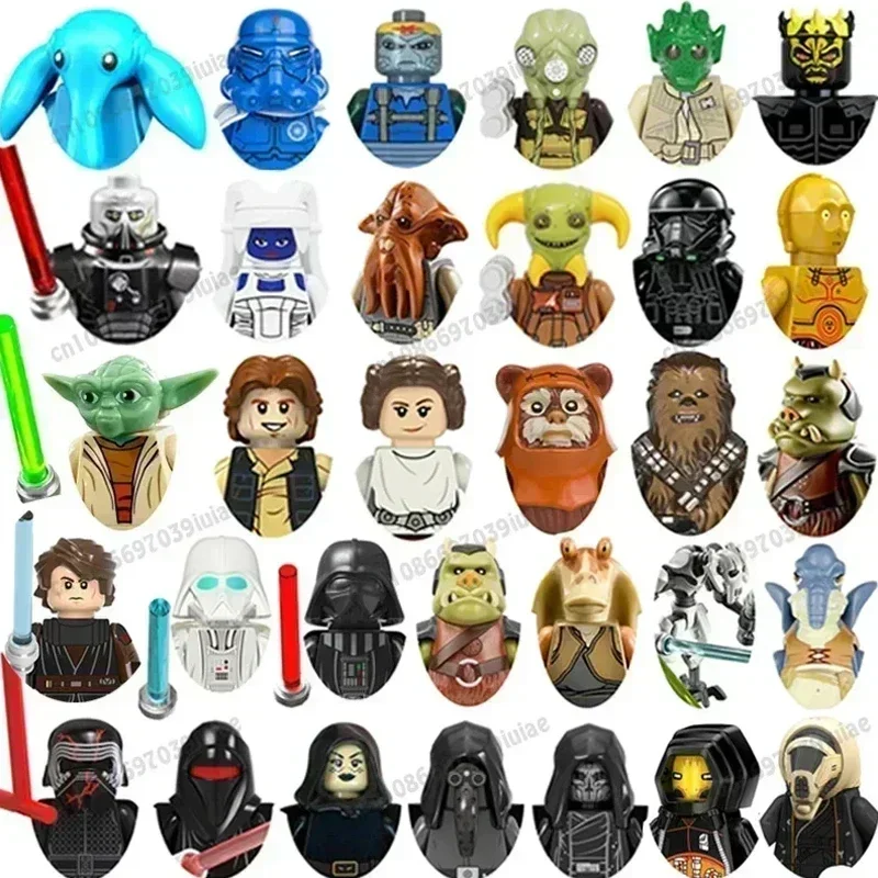 

HEROCROSS STAR WARS Count Dooku Obi-Wan Han Solo Robot Figure Toy Bricks Assembling Doll Building Blocks PG666 TV8052 TV8030