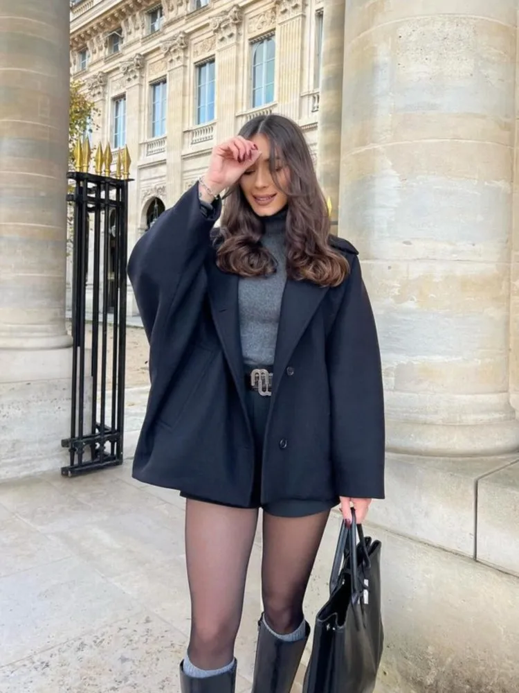 

Комплект с зеленым пальто с принтом, винтажный жакет, прямая короткая юбка, свободный праздничный комплект с цветочным принтом, весенне-летний комплект, новинка