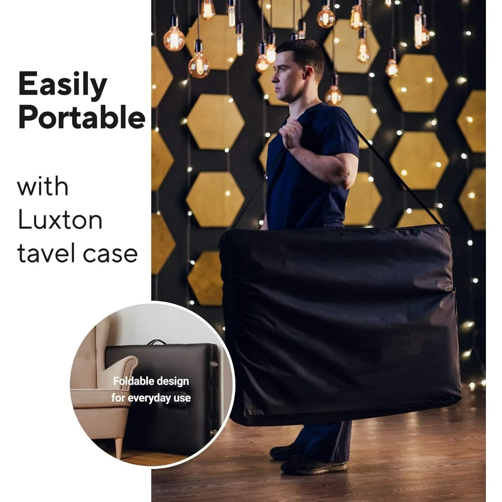 Premium Foam Massage Table - Easy Set Up - Foldable & Portable with Carrying Case