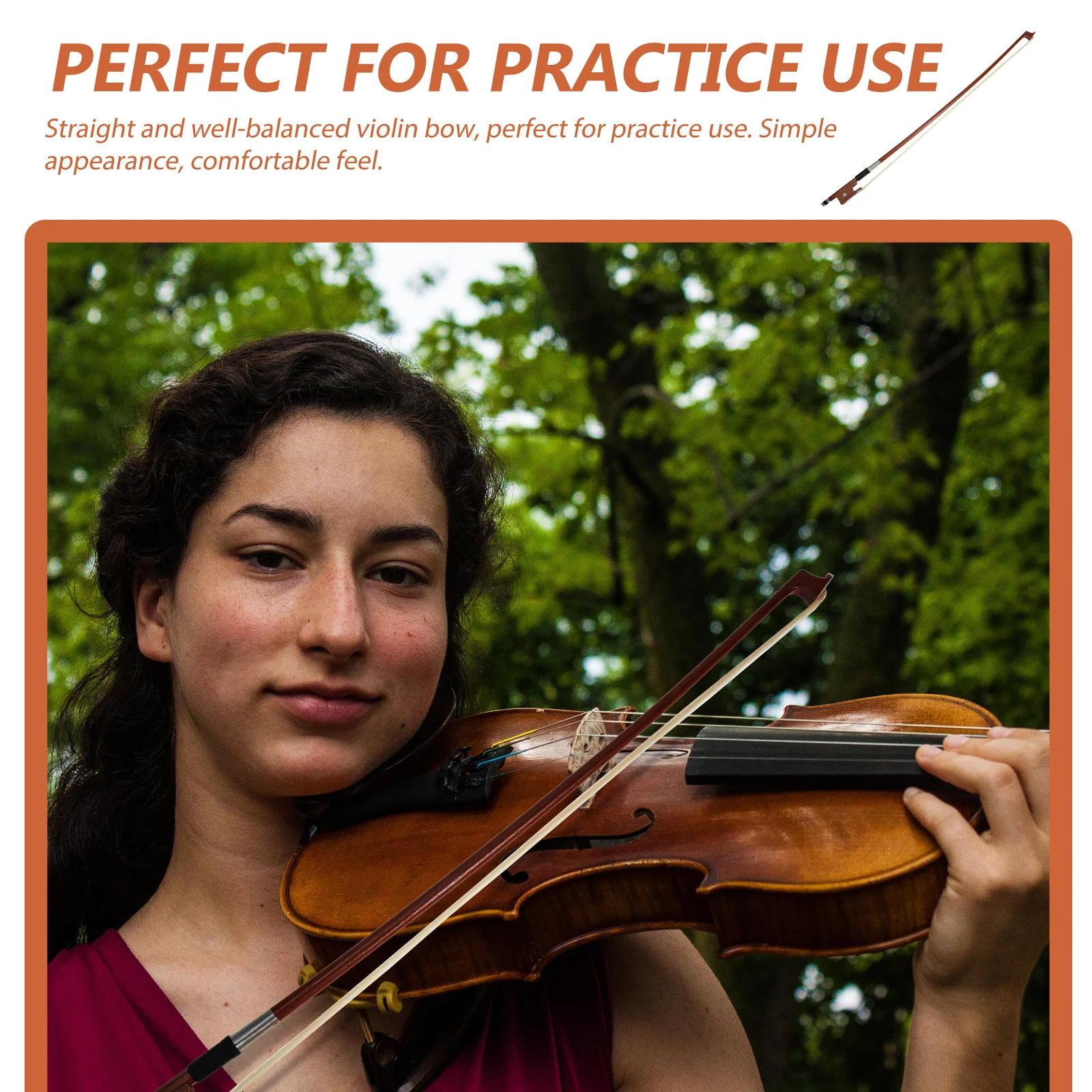 

Violin Bow Size Wooden Balance Practice Bows Student Musical Instrument Violin Bow Toddler Replacement Fiddle Parts