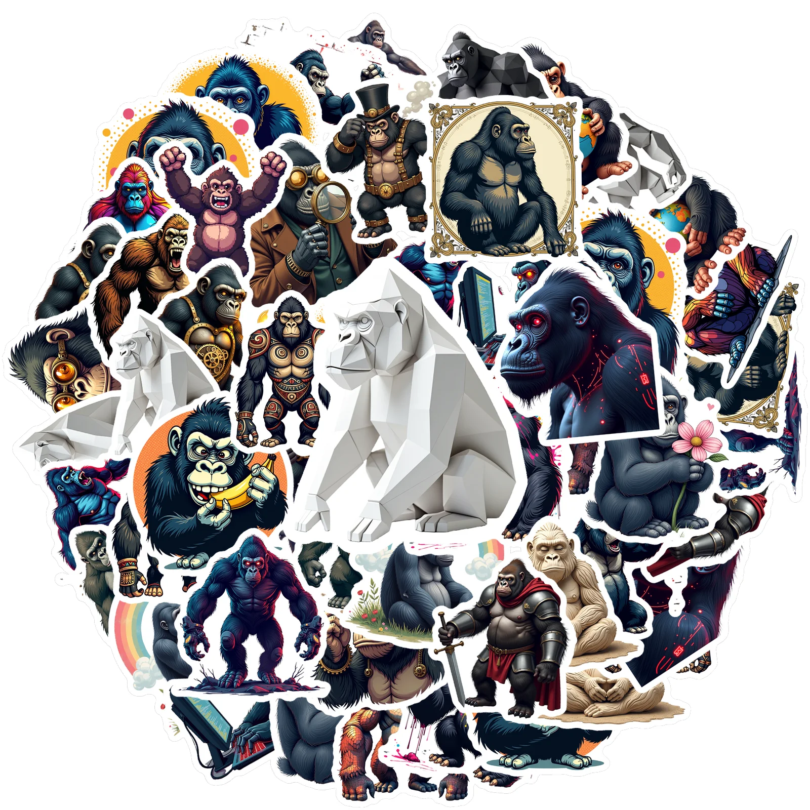 35pcs-50pcs Decals  Multicolor Cartoon Stickers Funny Stickers Humor Stickers for  Notebooks Phones Luggage