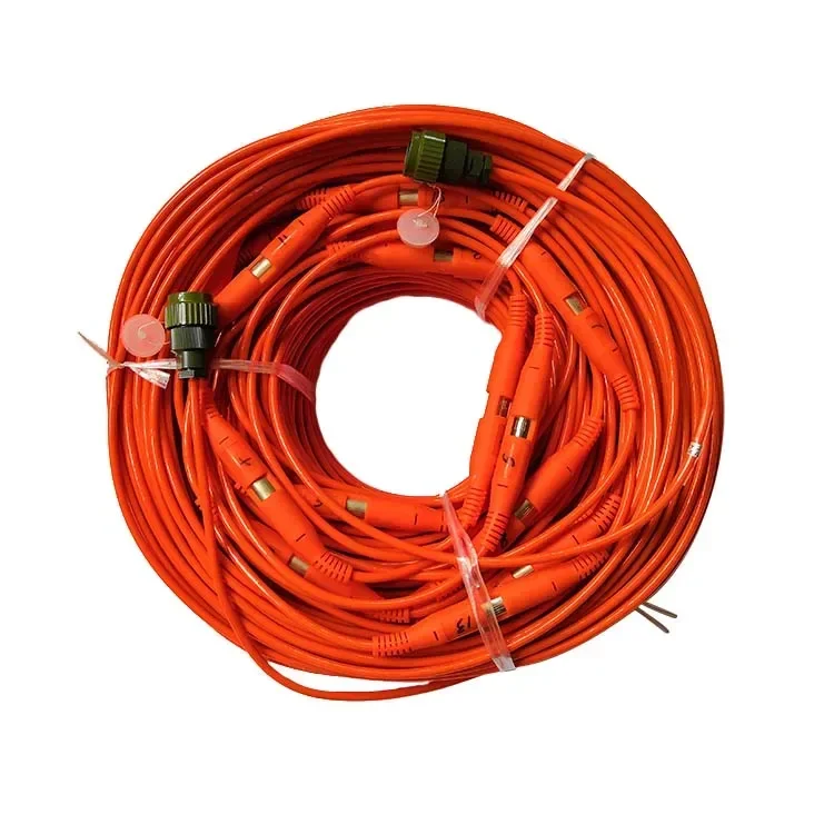 Resistivity cable 30 channels with split spring, take out molded/geological survey seismometer high precision sensor length 165m