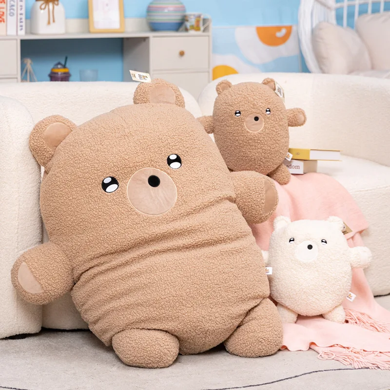 40/90cm Cute Bear Plush Pillow Cartoon Peluche Stuffed Toy Kawaii Soft Cushion Doll Room Decor Xmas Birthday Gift
