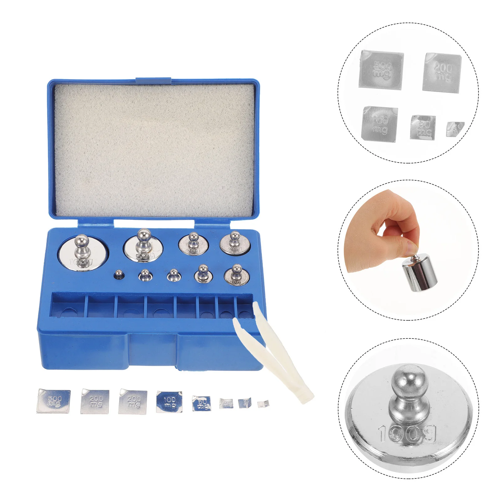 

1Set Steel Calibration Weights Set 10mg-100g Grams Precision Balance Scale Measurement Digital Scale Weights