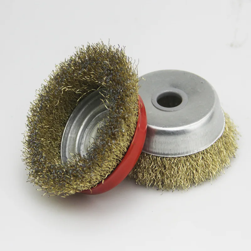 100/125  Bowl Shaped Steel Wire Wheel Metal Rust Removal Machine Grinding Bowl Shaped Steel Wire Wheel  Brush  Brush Drill