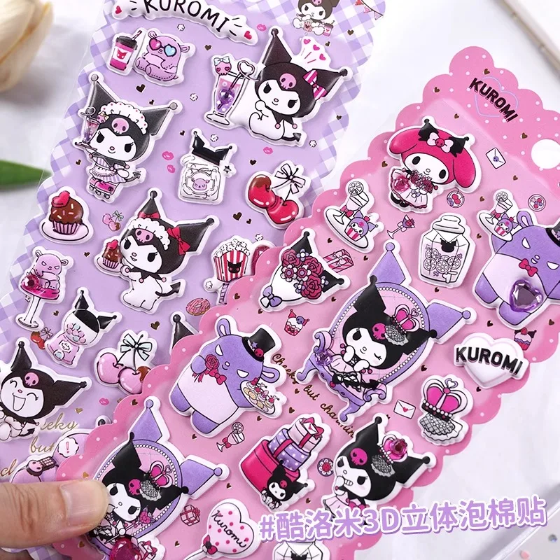 سانريو مرحبا كيتي بلدي ميلودي ملصق الليزر جو تشاك ملصق حساب اليد مذكرات كاريوكي لطيف الكرتون أنيمي لعبة أطفال هدية