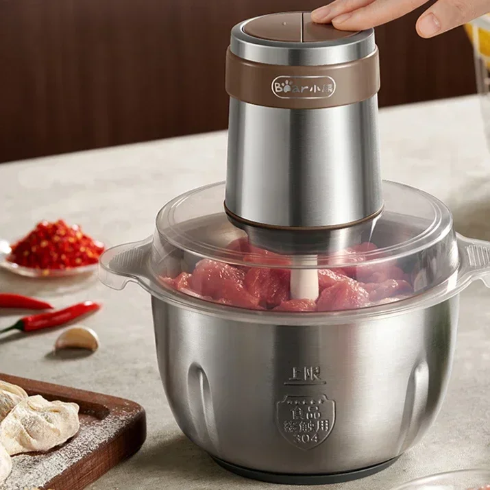 

Household Meat Grinder - Stainless Steel, Electric, Large Capacity, and Multifunctional as a Small Mixer & Food Processor