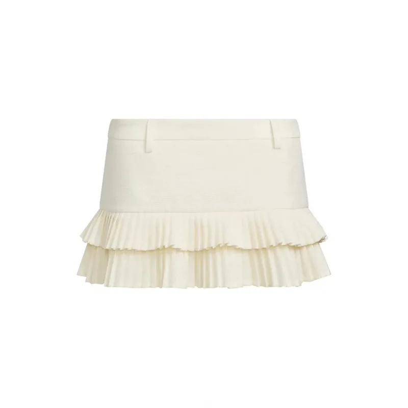 تي شيرت Lioness مثير Spice 2025 جديد عميق على شكل حرف V بحزام قصير الأكمام تي شيرت علوي تنورة قصيرة مكشكشة