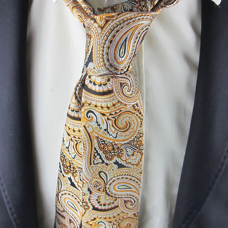 男性シルクネクタイビジネス古典的な制服パーティースーツシャツアクセサリー本物のシルク-10-センチメートル特大ネクタイ-gravate-お父さんギフトプリント