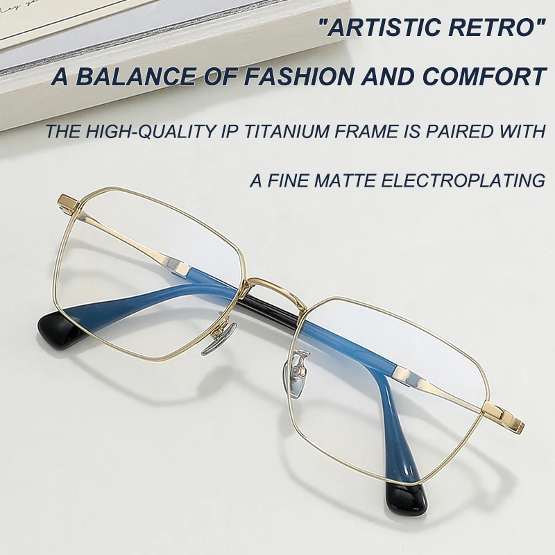 

Дизайнерские полу-титановые узкие оправы для очков: модные ретро-очки для женщин и мужчин, деловые и повседневные.