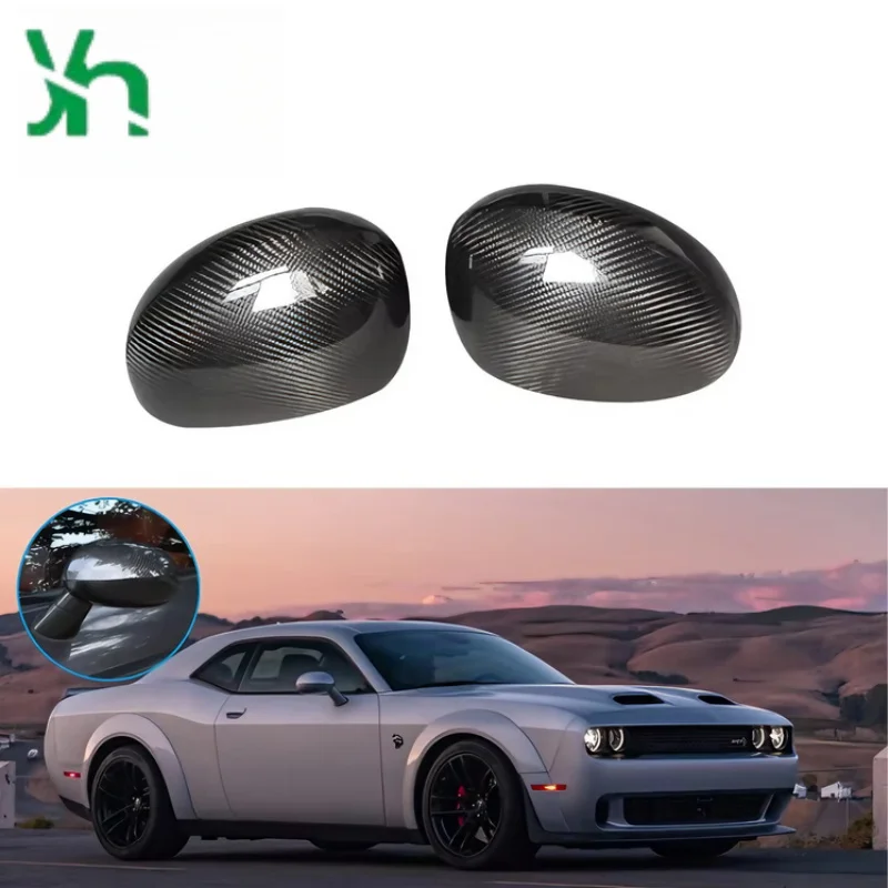 غطاء عدسة من ألياف الكربون لملحقات دودج تشالينجر 2009-2021 الخارجية #4