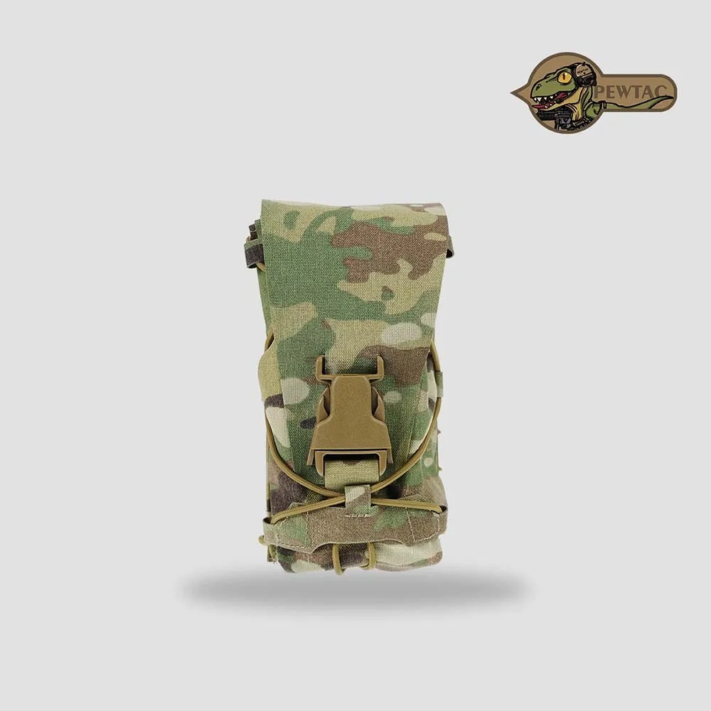 PEW TACTICAL MOLLE Water Bottle Pouch, Foldable Multi Use Tactical Storage Pouch Utility Bag PH109