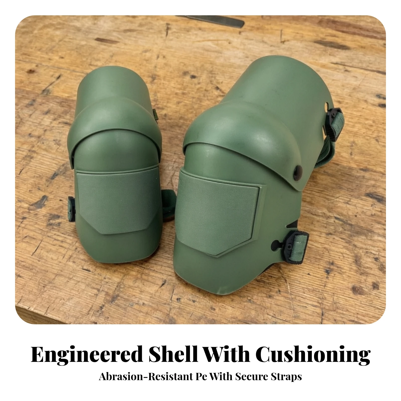Molded TPE Shell Knee Pads Adult Adult Knee Pads with Adjustable Straps Safeguarding Gear Shock Absorbing Abrasion Resistant