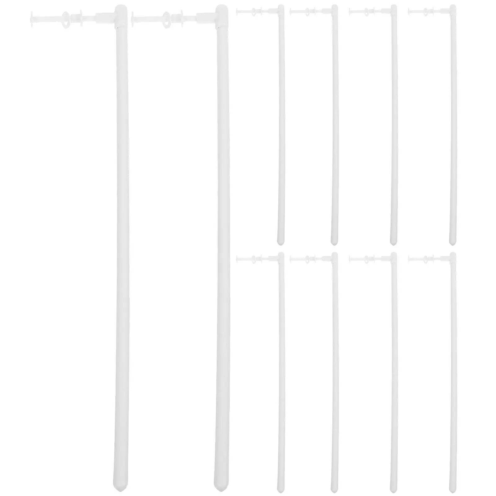 10Pcs DIY Windmill Rods Plastic Pinwheel Making Rods for Garden Decor Replacement Windmill Poles Sturdy Reusable Craft Parts