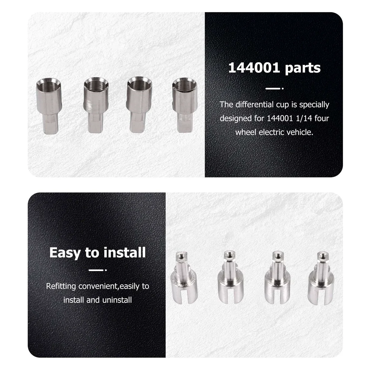 1/14 Remote Control Car Spare Parts Differential Cups Car Accessories Fit for WLtoys 144001 Metal Cup Auto image 3