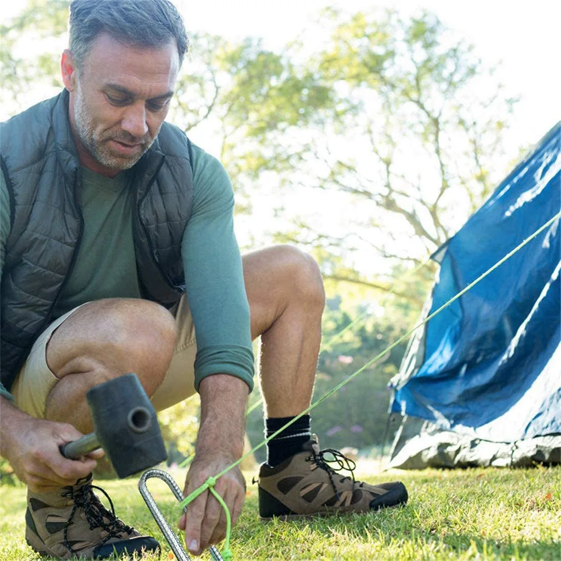 6 Stuks Tuin Grond Wapening Stakes Tent Nagels Gegalvaniseerd Staal U Haringen Tuinieren Ankers, Zware Landschap Pins 12 Inch Rijk
