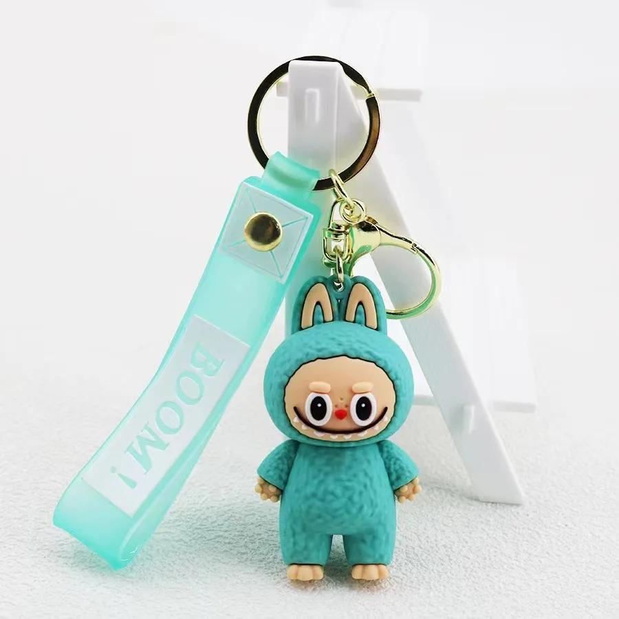 Cute sheep Keychain for Car Keys Doll The Monsters Bunny Labubu Key Chain Anime Accessories Keychains Bags Jewelry Wholesale