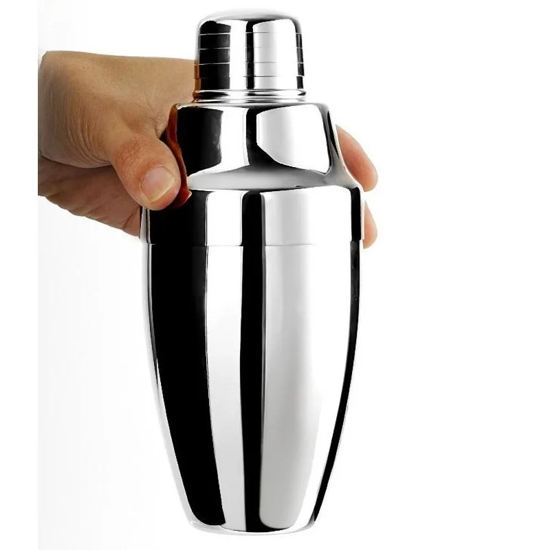 3-Piece Cocktail Shaker 8K Mirror Polished Stainless Steel Drink Mixer Shaker for Home Bar Cocktail Making Tool