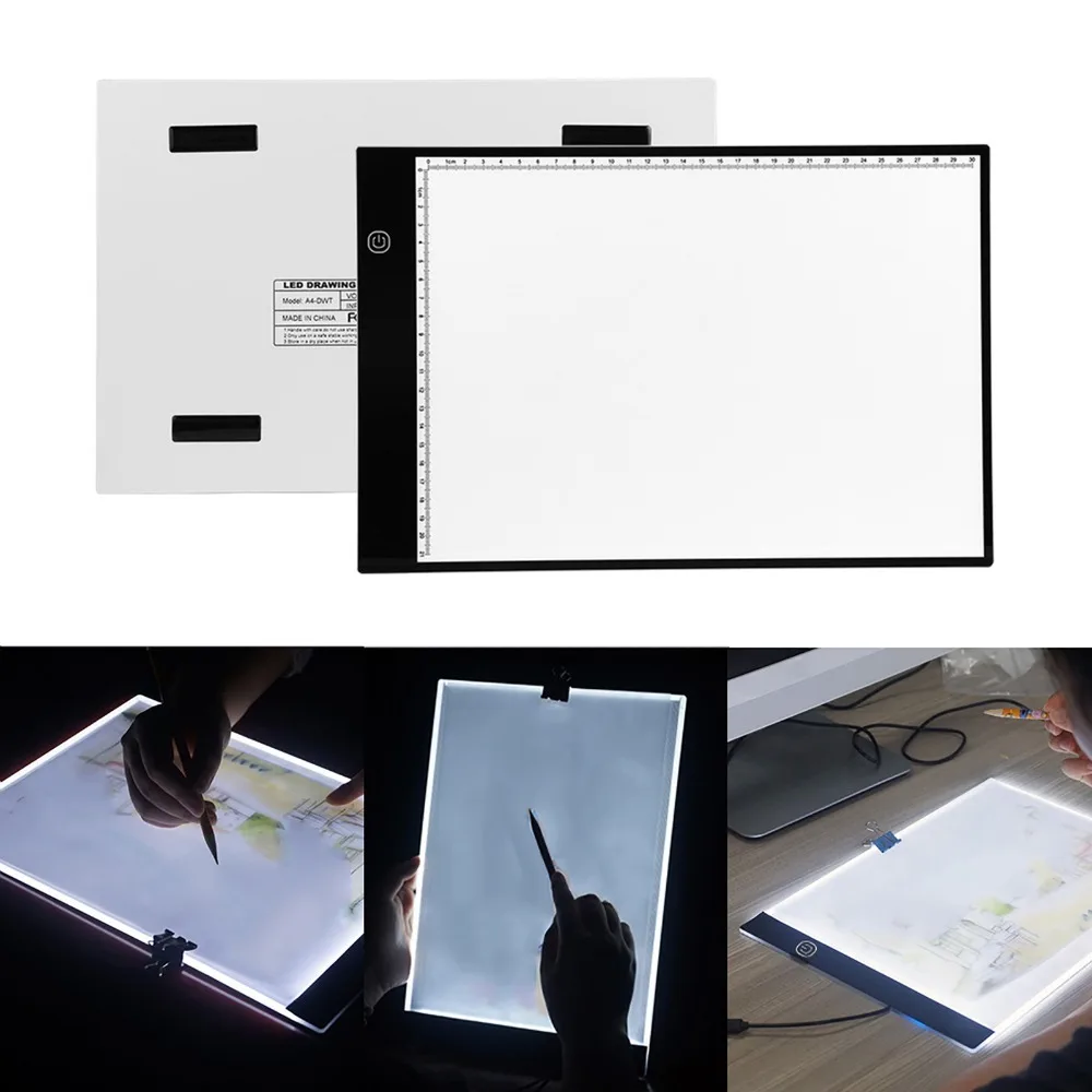 A4 LED Tracing Board Three-Level Dimmable Ultra-Thin Light Pad Low Power Art Tracing Platform Pattern Copying Work