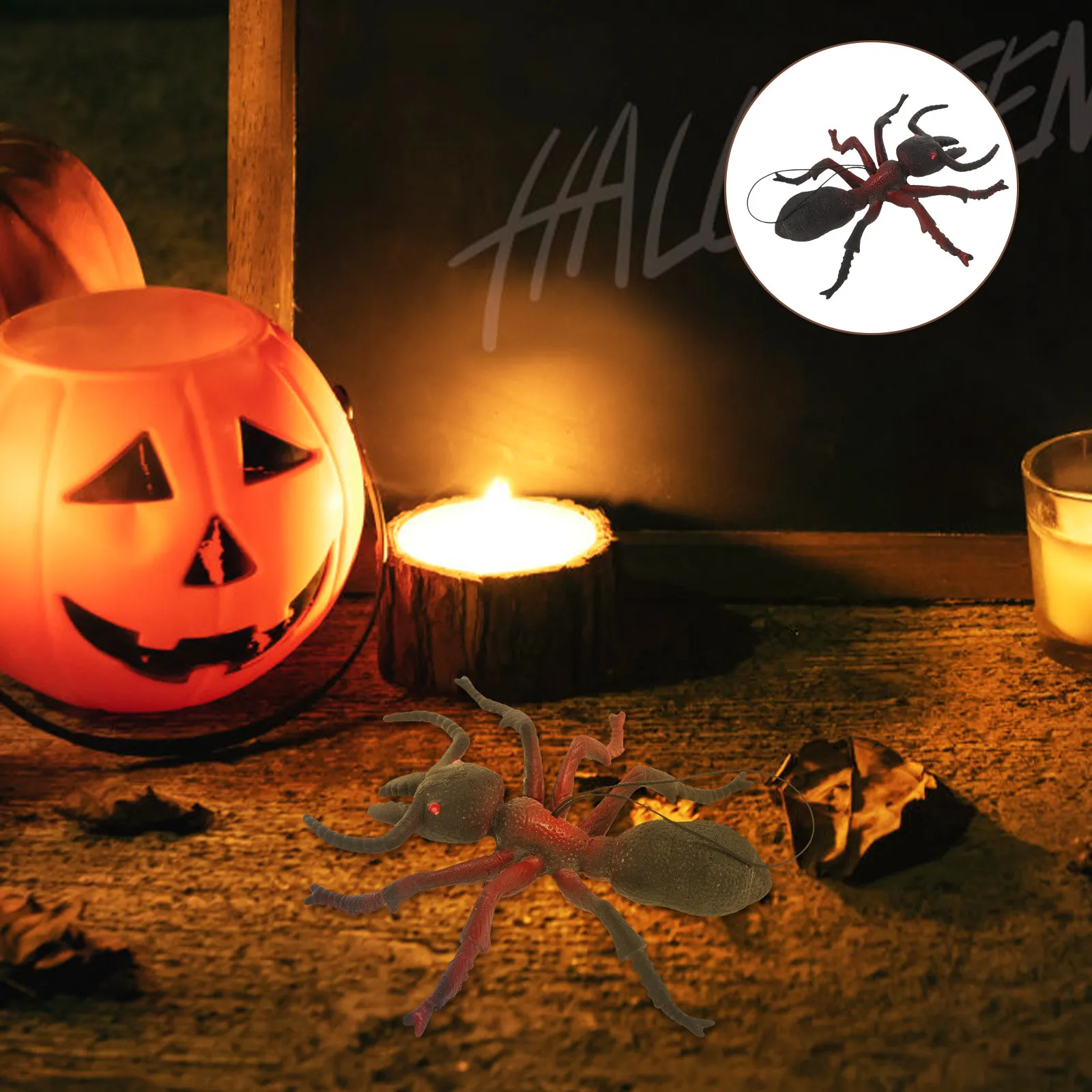 

Polyethylene Large Fake Ant Realistic Prank Halloween Decoration Big Simulated Ant Sculpture Decorative Garden Ornament