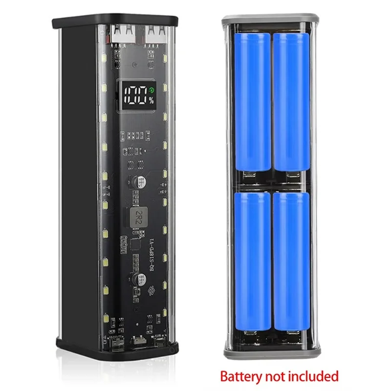 Power Bank Case Transparent DIY Shell Case 22.5W Fast Charging Battery Box For Transparent Storage Box Charging Box Accessories