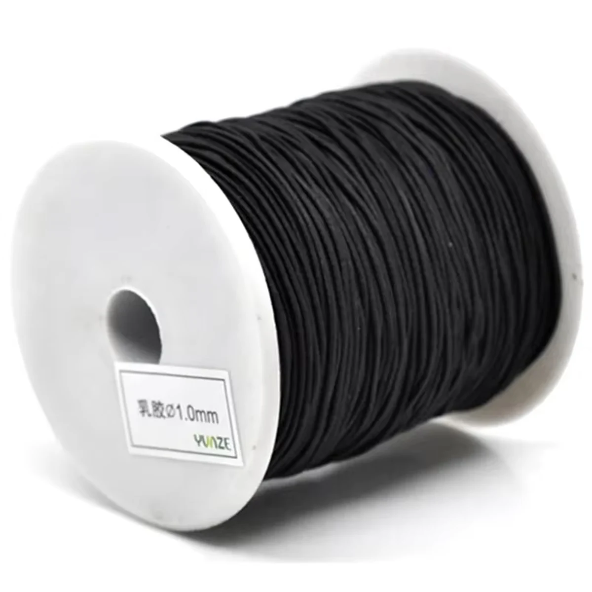 3Rolls (3x100M) Rope Cord Latex Elastic Cotton Thread Black For Charm Bracelets Jewelry DIY Findings 1mm