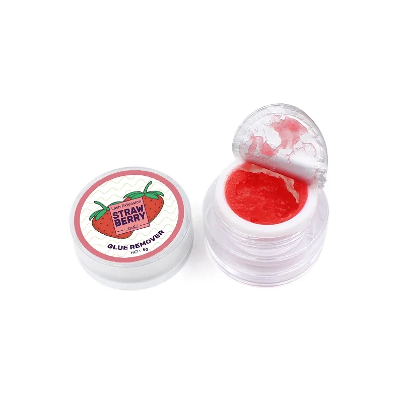 FUNMIX New 5g Fruit Flavour Eyelash Glue Remover Lashes Adhesive Debonder Strawberry Cream for Removing Eyelashes Extensions