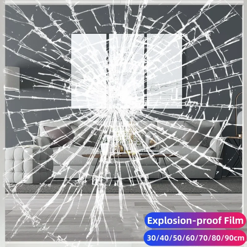 2mil Explosion-proof Window Film Clear Security and Safety Scratch Resistant Tranparent Film Window Glass Protection Sticker DIY