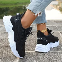Chaussures de marche décontractées pour femmes, en tricot, respirantes, légères, à semelle souple, antidérapantes, pour l'extérieur 5