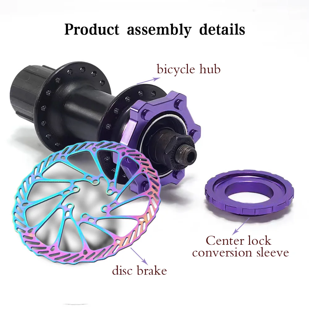 MTB Bike Centerlock To 6-Hole Adapter Mountain Bike Hub Center Lock Conversion 6 Bolt Disc Brake Rotor Cycling Accessoires Parts